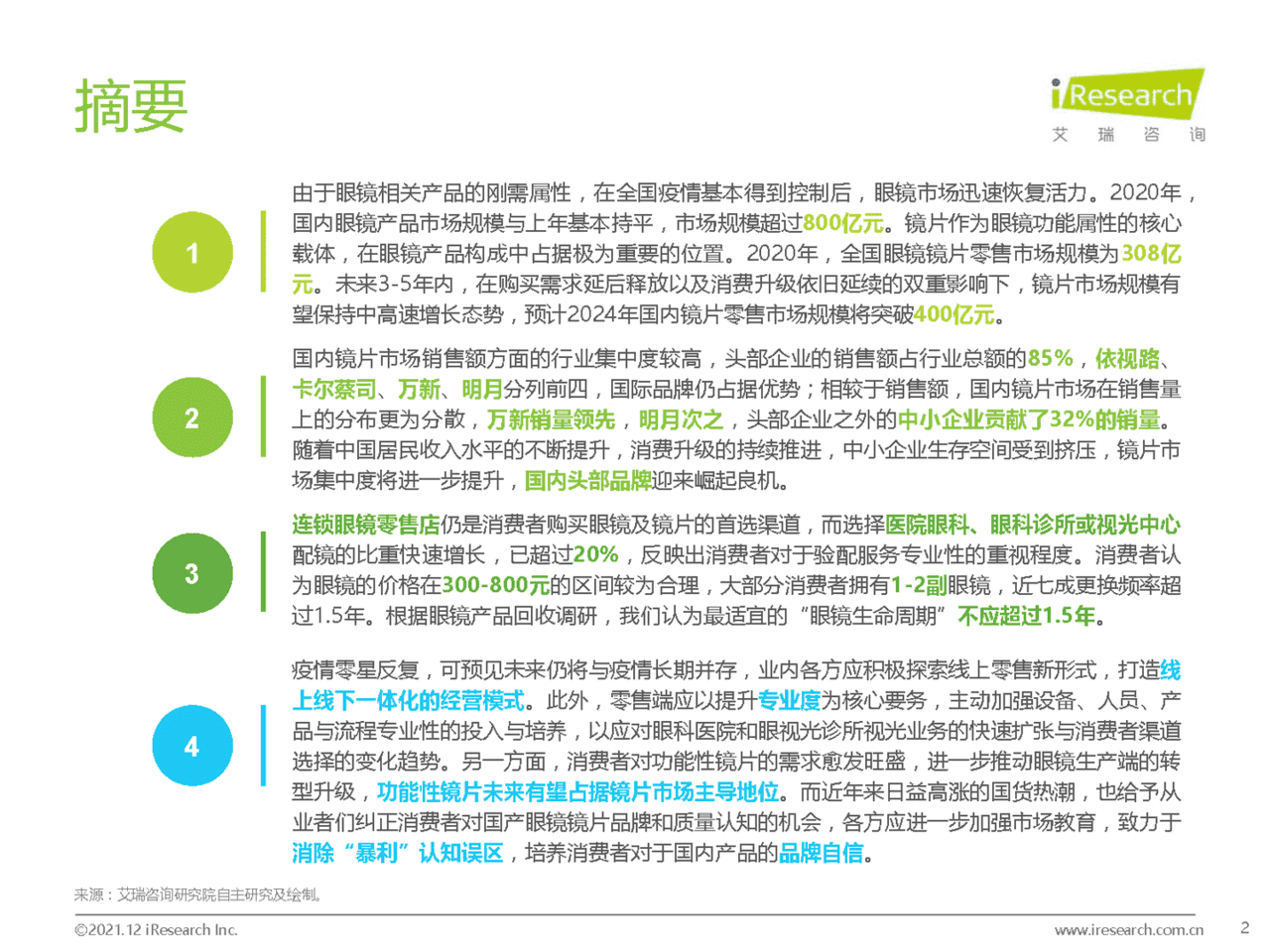 2021年中国眼镜镜片行业白皮书(图2)