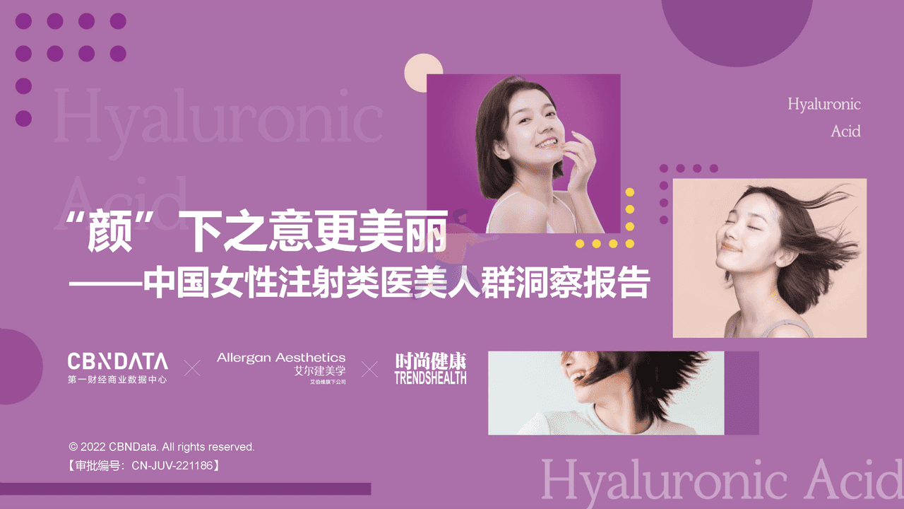 中国女性注射类医美人群洞察报告，“颜”下之意更美丽