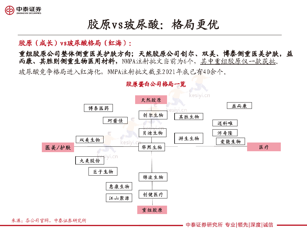 重组胶原龙头的路径选择,巨子生物、华熙生物类比解读-中泰证券 重组胶原龙头的路径选择,巨子生物、华熙生物类比解读-中泰证券