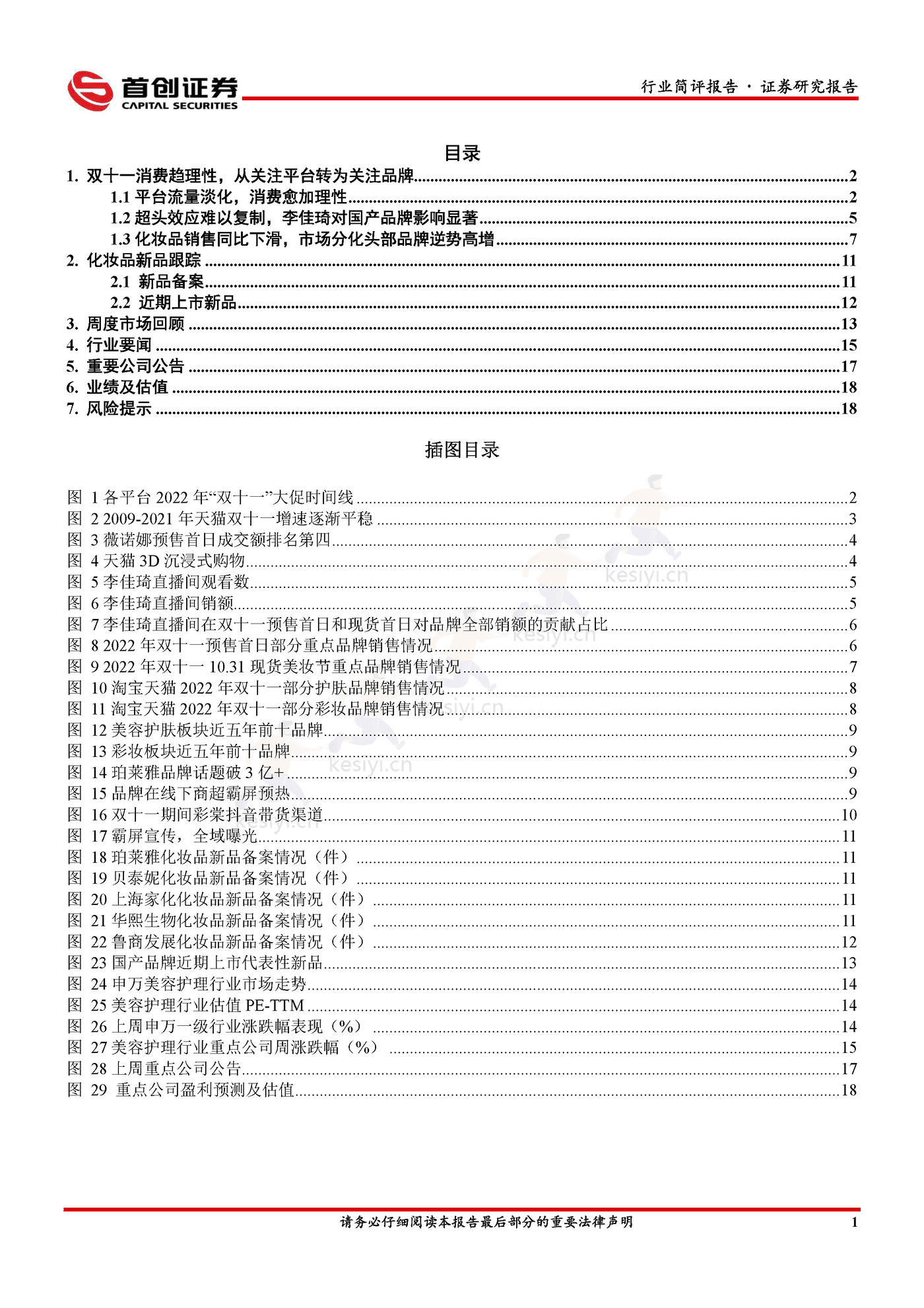 美妆双“11”国货崛起,头部美妆品牌逆势高增-首创证券 美妆双“11”国货崛起,头部美妆品牌逆势高增-首创证券