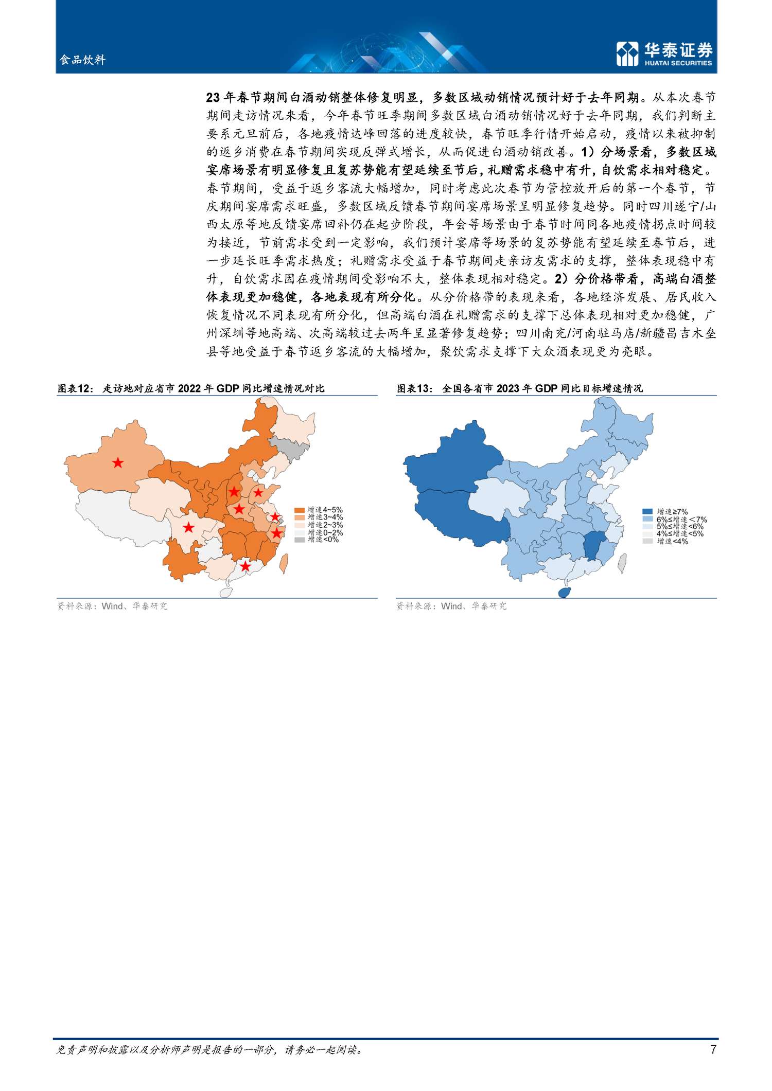 食品饮料专题研究:春节消费:显著回暖,开局向好-华泰证券 食品饮料专题研究:春节消费:显著回暖,开局向好-华泰证券