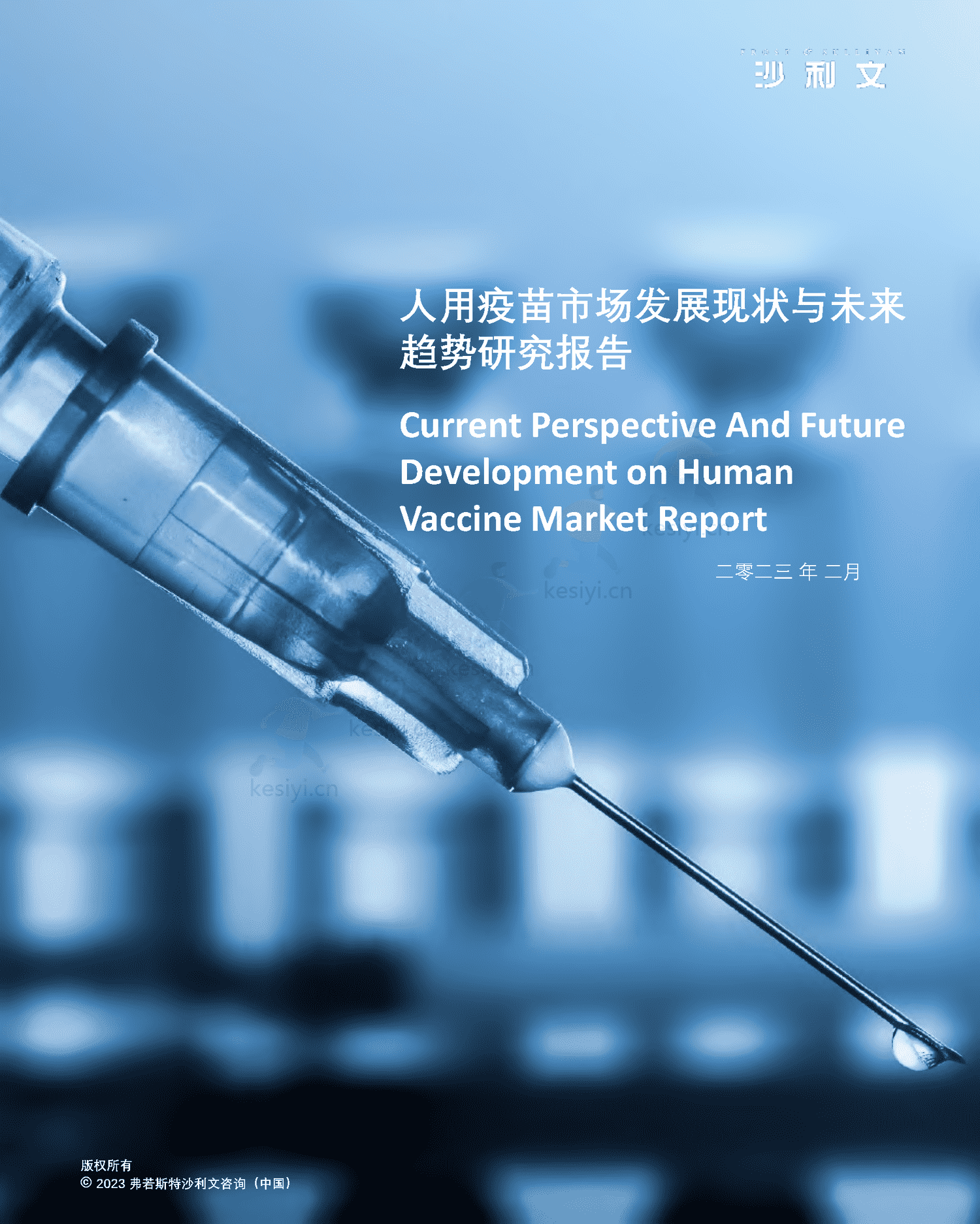 人用疫苗市场发展现状与未来趋势研究报告-沙利文 人用疫苗市场发展现状与未来趋势研究报告-沙利文