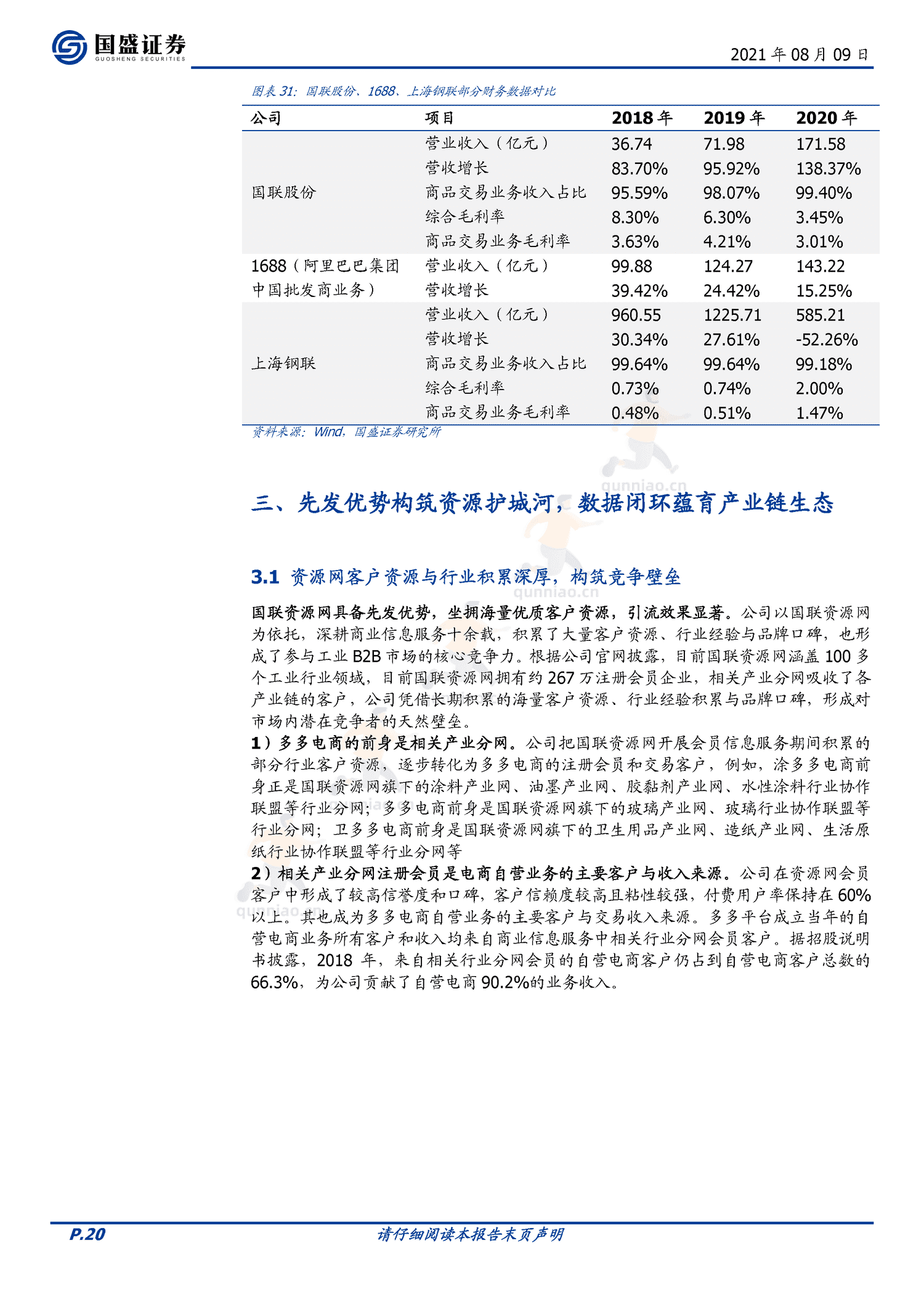 国联股份:万亿工业品市场快速渗透,云工厂构筑产业生态壁垒-国盛证券 国联股份:万亿工业品市场快速渗透,云工厂构筑产业生态壁垒-国盛证券
